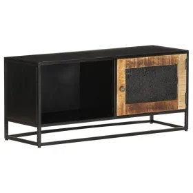 Massiver TV-Schrank aus rauem Mangoholz, 90 x 30 x 40 cm von vidaXL, TV-Möbel - Ref: Foro24-323150, Preis: 152,38 €, Rabatt: %