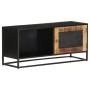 Massiver TV-Schrank aus rauem Mangoholz, 90 x 30 x 40 cm von vidaXL, TV-Möbel - Ref: Foro24-323150, Preis: 154,70 €, Rabatt: %