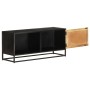 Massiver TV-Schrank aus rauem Mangoholz, 90 x 30 x 40 cm von vidaXL, TV-Möbel - Ref: Foro24-323150, Preis: 154,70 €, Rabatt: %