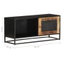 Massiver TV-Schrank aus rauem Mangoholz, 90 x 30 x 40 cm von vidaXL, TV-Möbel - Ref: Foro24-323150, Preis: 154,70 €, Rabatt: %