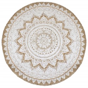Round printed braided jute rug 180 cm by vidaXL, Rugs - Ref: Foro24-343587, Price: 119,49 €, Discount: %