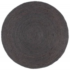 Alfombra de yute tejida a mano redonda gris oscuro 210 cm de vidaXL, Alfombras - Ref: Foro24-343597, Precio: 110,62 €, Descue...