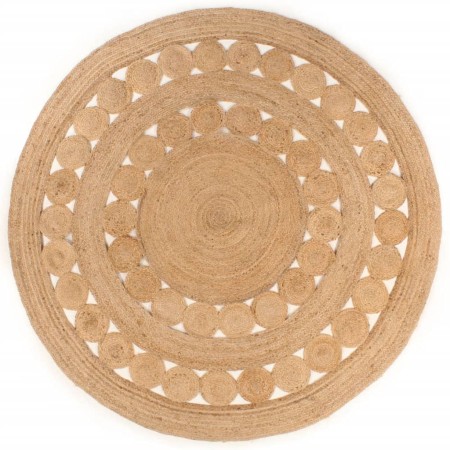 Alfombra redonda de yute trenzado 180 cm de vidaXL, Alfombras - Ref: Foro24-343590, Precio: 111,16 €, Descuento: %