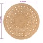 Alfombra redonda de yute trenzado 180 cm de vidaXL, Alfombras - Ref: Foro24-343590, Precio: 111,16 €, Descuento: %