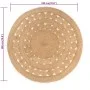 Round braided jute rug 180 cm by vidaXL, Rugs - Ref: Foro24-343590, Price: 104,58 €, Discount: %