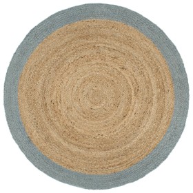 Handgefertigter Juteteppich mit olivgrünem Rand, 240 cm von vidaXL, Teppiche - Ref: Foro24-343610, Preis: 155,53 €, Rabatt: %