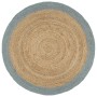 Handmade jute rug with olive green border 240 cm by vidaXL, Rugs - Ref: Foro24-343610, Price: 155,53 €, Discount: %