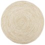 Handgefertigter braun-weißer Juteteppich 180 cm von vidaXL, Teppiche - Ref: Foro24-343617, Preis: 100,58 €, Rabatt: %