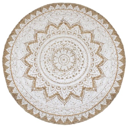Alfombra redonda yute trenzado estampado 240 cm de vidaXL, Alfombras - Ref: Foro24-343589, Precio: 178,52 €, Descuento: %