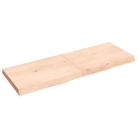 Estante de pared madera maciza roble sin tratar 140x50x(2-6) cm de vidaXL, Estantes y estanterías - Ref: Foro24-363585, Preci...