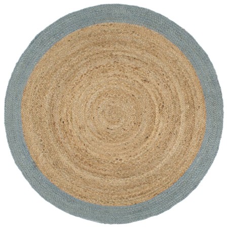 Handgefertigter Juteteppich mit olivgrünem Rand, 210 cm von vidaXL, Teppiche - Ref: Foro24-343609, Preis: 125,22 €, Rabatt: %