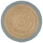 Handgefertigter Juteteppich mit olivgrünem Rand, 210 cm von vidaXL, Teppiche - Ref: Foro24-343609, Preis: 125,22 €, Rabatt: %