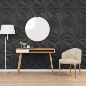 Paneles de pared 12 uds XPS estrella negro 50x50 cm 3 m² de vidaXL, Recubrimiento de paredes - Ref: Foro24-356934, Precio: 42...