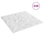 Paneles de pared 48 uds XPS amatista blanco 50x50 cm 12 m²