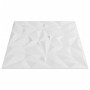 Paneles de pared 48 uds XPS amatista blanco 50x50 cm 12 m²