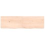 Solid untreated oak wood wall shelf 140x40x(2-4) cm by vidaXL, Shelves and shelves - Ref: Foro24-363582, Price: 52,89 €, Disc...