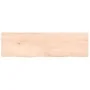Solid untreated oak wood wall shelf 140x40x(2-4) cm by vidaXL, Shelves and shelves - Ref: Foro24-363582, Price: 52,47 €, Disc...