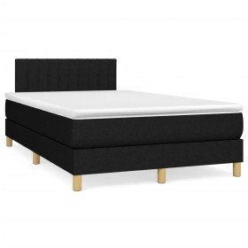 Cama box spring con colchón tela negro 120x190 cm en Camas y somieres | Comprar online en Foro24