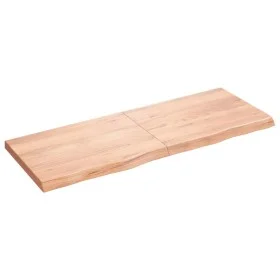 Wall shelf made of light brown treated oak wood 160x60x(2-6) cm by vidaXL, Shelves and shelves - Ref: Foro24-363715, Price: 8...