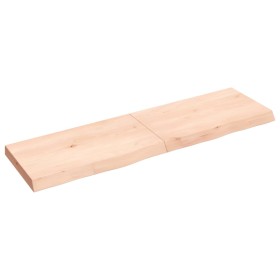 Estante de pared madera maciza roble sin tratar 140x40x(2-6) cm