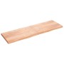Light brown treated oak wood wall shelf 200x60x(2-6) cm by vidaXL, Shelves and shelves - Ref: Foro24-363731, Price: 101,17 €,...