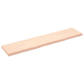 Estante de pared madera maciza roble sin tratar 180x40x(2-6) cm