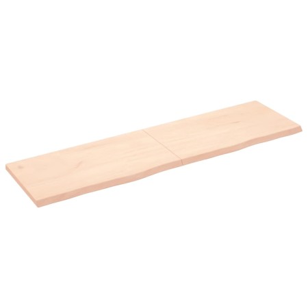 Wandregal aus unbehandeltem massivem Eichenholz, 180 x 50 x (2–4) cm von vidaXL, Regale und Regale - Ref: Foro24-363600, Prei...
