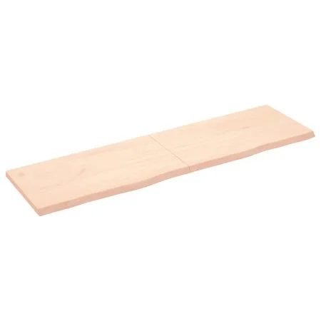 Wandregal aus unbehandeltem massivem Eichenholz, 180 x 50 x (2–4) cm von vidaXL, Regale und Regale - Ref: Foro24-363600, Prei...