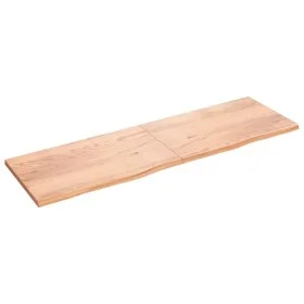 Estante pared madera roble tratada marrón claro 200x60x(2-4) cm by vidaXL, Shelves and shelves - Ref: Foro24-363730, Price: 1...