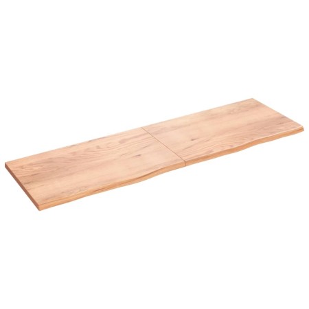 Estante pared madera roble tratada marrón claro 200x60x(2-4) cm by vidaXL, Shelves and shelves - Ref: Foro24-363730, Price: 1...