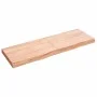 Wandregal aus hellbraun behandeltem Eichenholz, 120 x 40 x (2–6) cm von vidaXL, Regale und Regale - Ref: Foro24-363695, Preis...