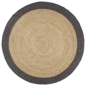 Handgefertigter Juteteppich mit dunkelgrauem Rand, 210 cm von vidaXL, Teppiche - Ref: Foro24-343606, Preis: 125,49 €, Rabatt: %