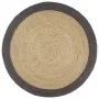 Handmade jute rug with dark gray border 210 cm by vidaXL, Rugs - Ref: Foro24-343606, Price: 109,21 €, Discount: %