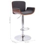 Taburete de cocina tela gris de vidaXL, Taburetes de cocina - Ref: Foro24-287379, Precio: 129,29 €, Descuento: %