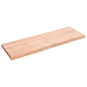 Light brown treated oak wood wall shelf 120x40x(2-4) cm by vidaXL, Shelves and shelves - Ref: Foro24-363694, Price: 74,68 €, ...