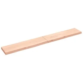 Untreated solid oak wood wall shelf 220x30x(2-6) cm by vidaXL, Shelves and shelves - Ref: Foro24-363613, Price: 96,70 €, Disc...