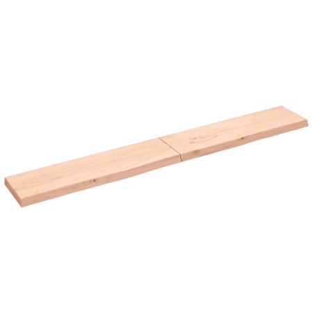 Untreated solid oak wood wall shelf 220x30x(2-6) cm by vidaXL, Shelves and shelves - Ref: Foro24-363613, Price: 97,82 €, Disc...