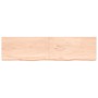 Wandregal aus unbehandeltem massivem Eichenholz, 200 x 50 x (2–6) cm von vidaXL, Regale und Regale - Ref: Foro24-363609, Prei...