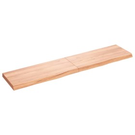 Estante pared madera roble tratada marrón claro 180x40x(2-6) cm