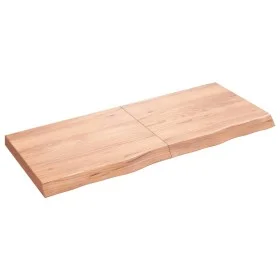 Light brown treated oak wood wall shelf 120x50x(2-6) cm by vidaXL, Shelves and shelves - Ref: Foro24-363697, Price: 71,09 €, ...