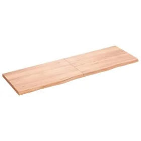 Light brown treated oak wood wall shelf 160x50x(2-4) cm by vidaXL, Shelves and shelves - Ref: Foro24-363712, Price: 61,52 €, ...