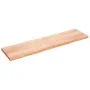 Estante pared madera roble tratada marrón claro 200x50x(2-6) cm de vidaXL, Estantes y estanterías - Ref: Foro24-363729, Preci...