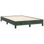 Cama box spring con colchón terciopelo verde oscuro 120x190 cm en Camas y somieres | Comprar online en Foro24