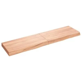 Light brown treated oak wood wall shelf 120x30x(2-6) cm by vidaXL, Shelves and shelves - Ref: Foro24-363693, Price: 50,58 €, ...