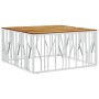 Couchtisch aus Edelstahl und massivem Akazienholz silber von vidaXL, Couchtisch - Ref: Foro24-350071, Preis: 155,93 €, Rabatt: %