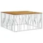 Stainless steel and solid acacia wood silver coffee table by vidaXL, Coffee table - Ref: Foro24-350071, Price: 154,48 €, Disc...