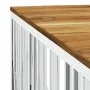Stainless steel and solid acacia wood silver coffee table by vidaXL, Coffee table - Ref: Foro24-350071, Price: 154,48 €, Disc...