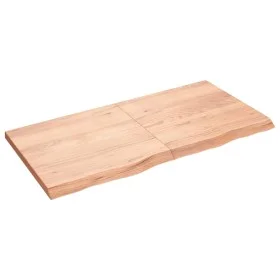 Light brown treated oak wood wall shelf 120x60x(2-4) cm by vidaXL, Shelves and shelves - Ref: Foro24-363698, Price: 68,35 €, ...