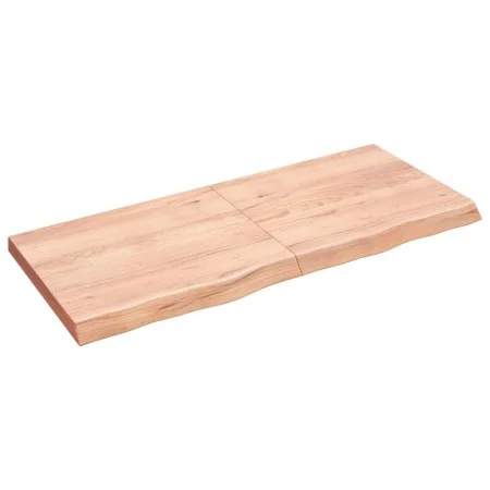 Light brown treated oak wood wall shelf 140x60x(2-6) cm by vidaXL, Shelves and shelves - Ref: Foro24-363707, Price: 75,19 €, ...