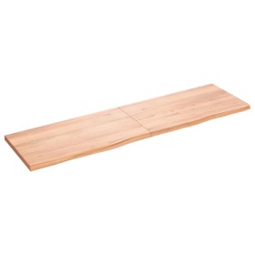 Estante pared madera roble tratada marrón claro 180x50x(2-4) cm